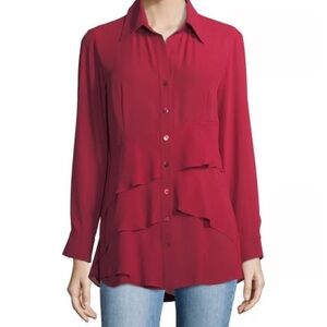 Finley Burgundy Button-Down Shirt